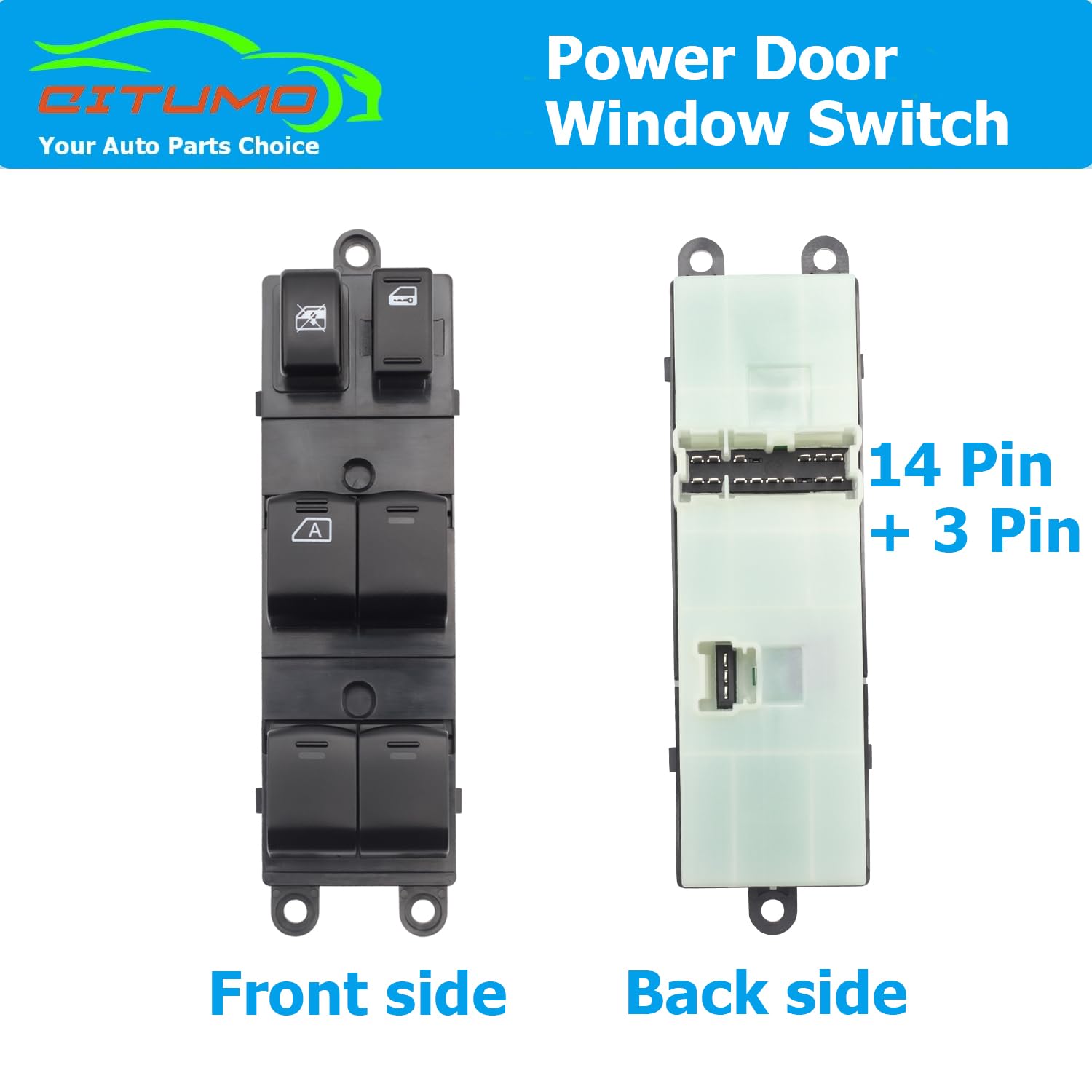 25401-Zj60A Driver Side Master Power Window Switch Compatible With 2008-2012 Sentra, Replace Oe# 25401-Zn50C, 25401-2T504