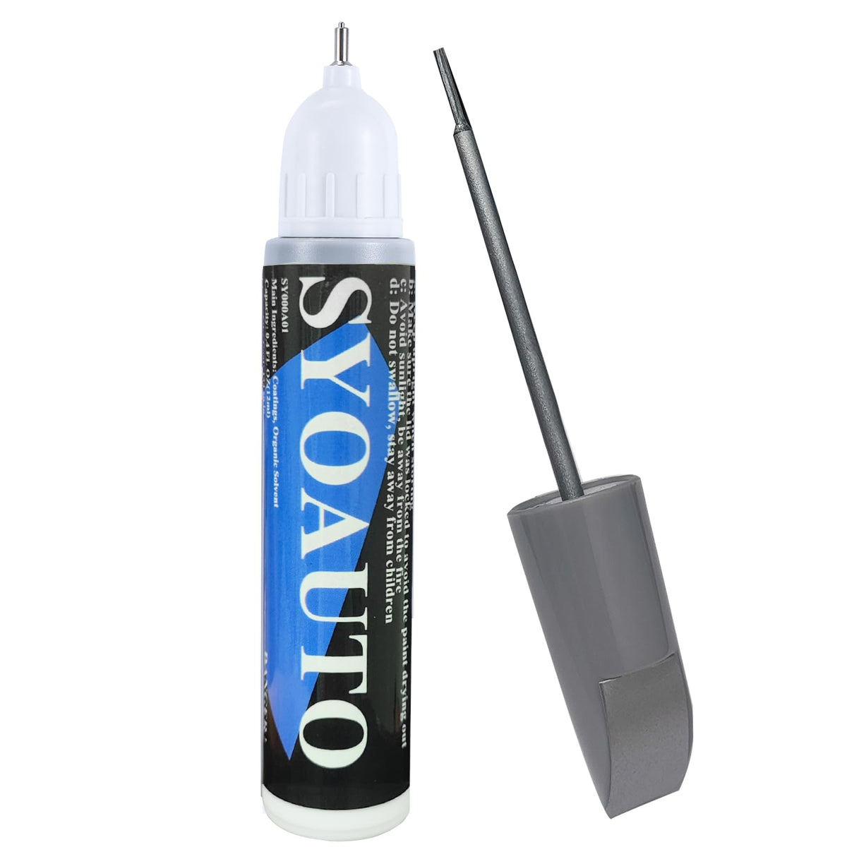 Syoauto Silver Touch Up Paint For Cars, Auto Touch Up Paint Silver Scratch Repair Automotive Silver Car Paint Pen 2 In 1 Car Tou
