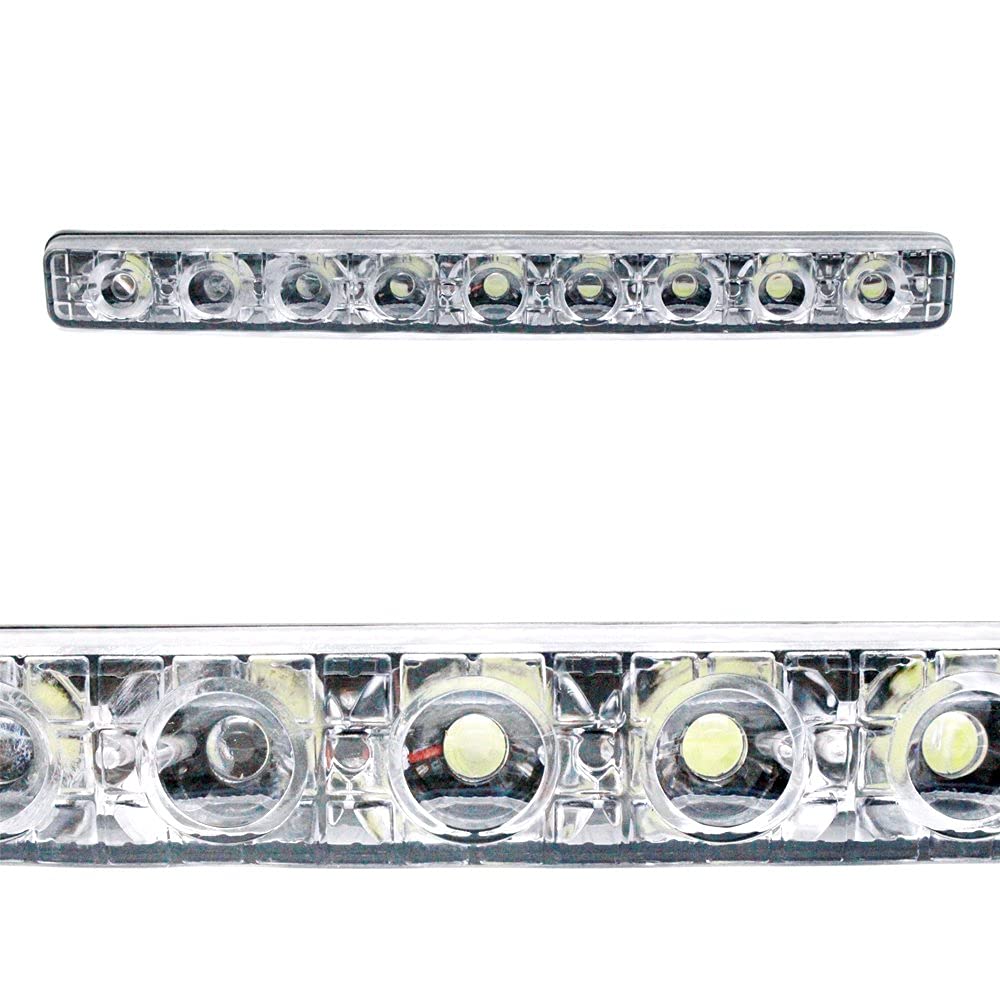 Yijinsheng Car Universal Fit 9 Led High Power Led Daytime Running Lights Drl Kit Extreme Bright Spot Fog Lamp Xenon White Auto A