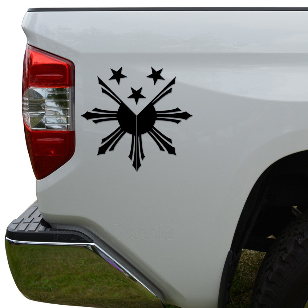 Rosie Decals Filipino Sun Stars Flag Philippines Die Cut Vinyl Decal Sticker For Car Truck Motorcycle Window Bumper Wall Decor S