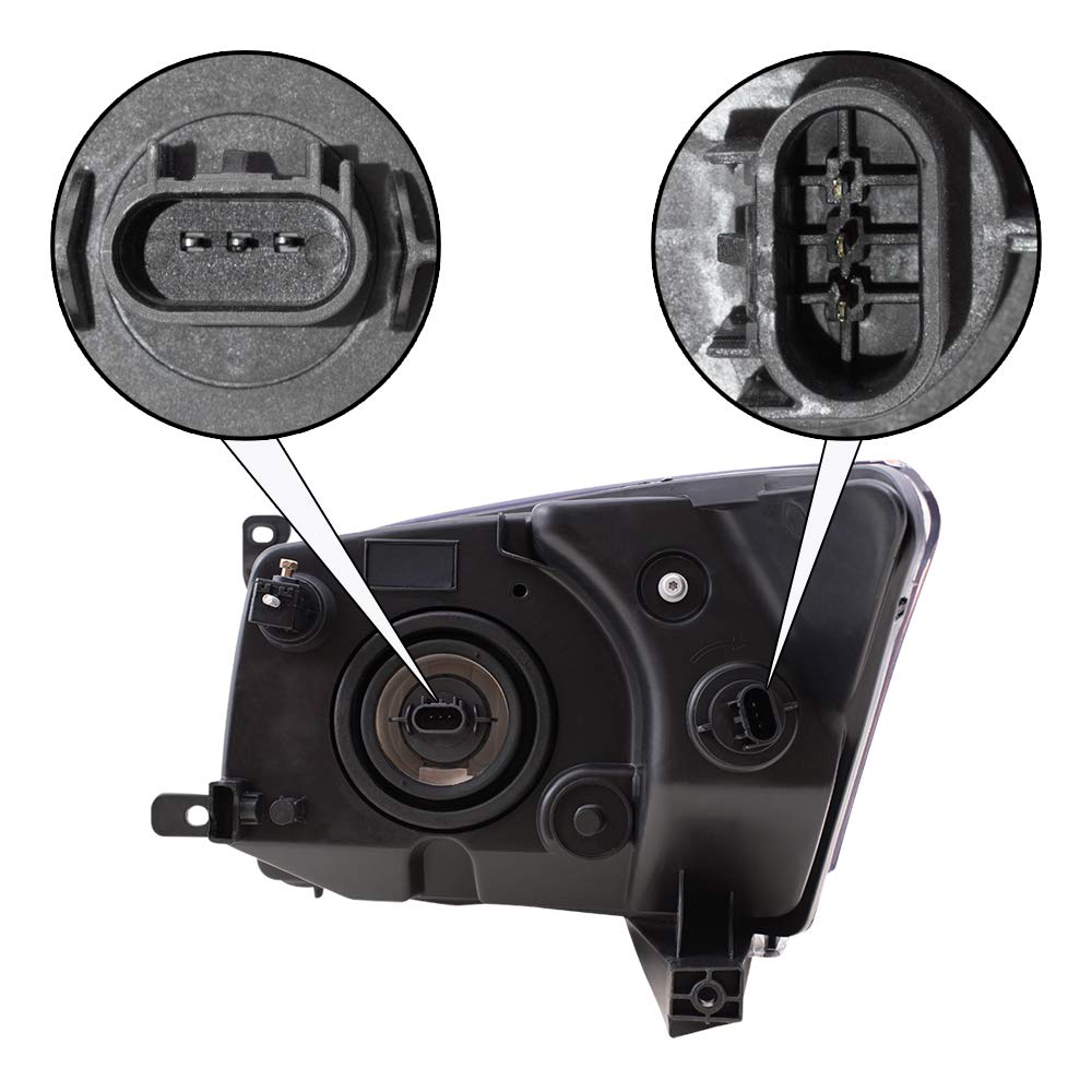 Brock Replacement Set Driver And Passenger Headlights Compatible With 2007-2012 Caliber 5303739Aj 5303738Aj