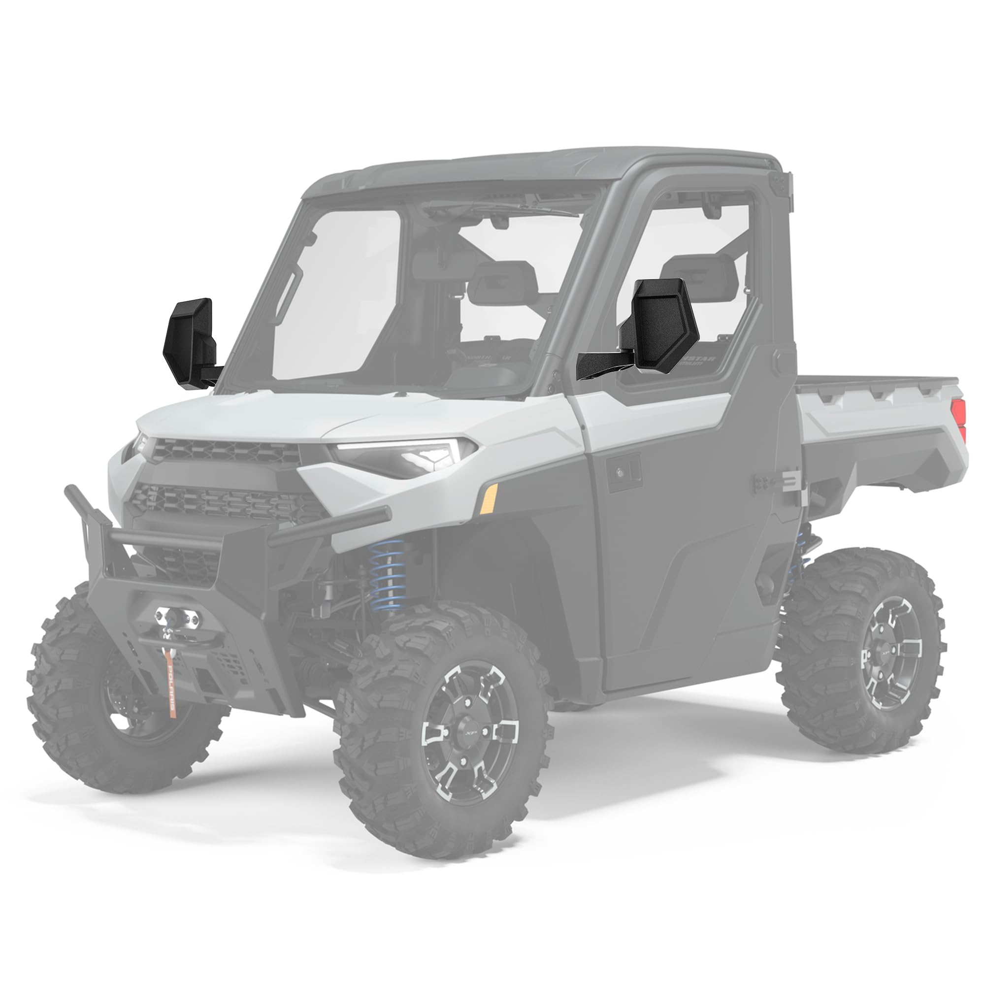 Upgraded Ranger Side Mirrors Door Mounted, Esploratori Utv Side Mirrors 7.95'' X 5.7'' For Full-Door Polaris Ranger Compatible W