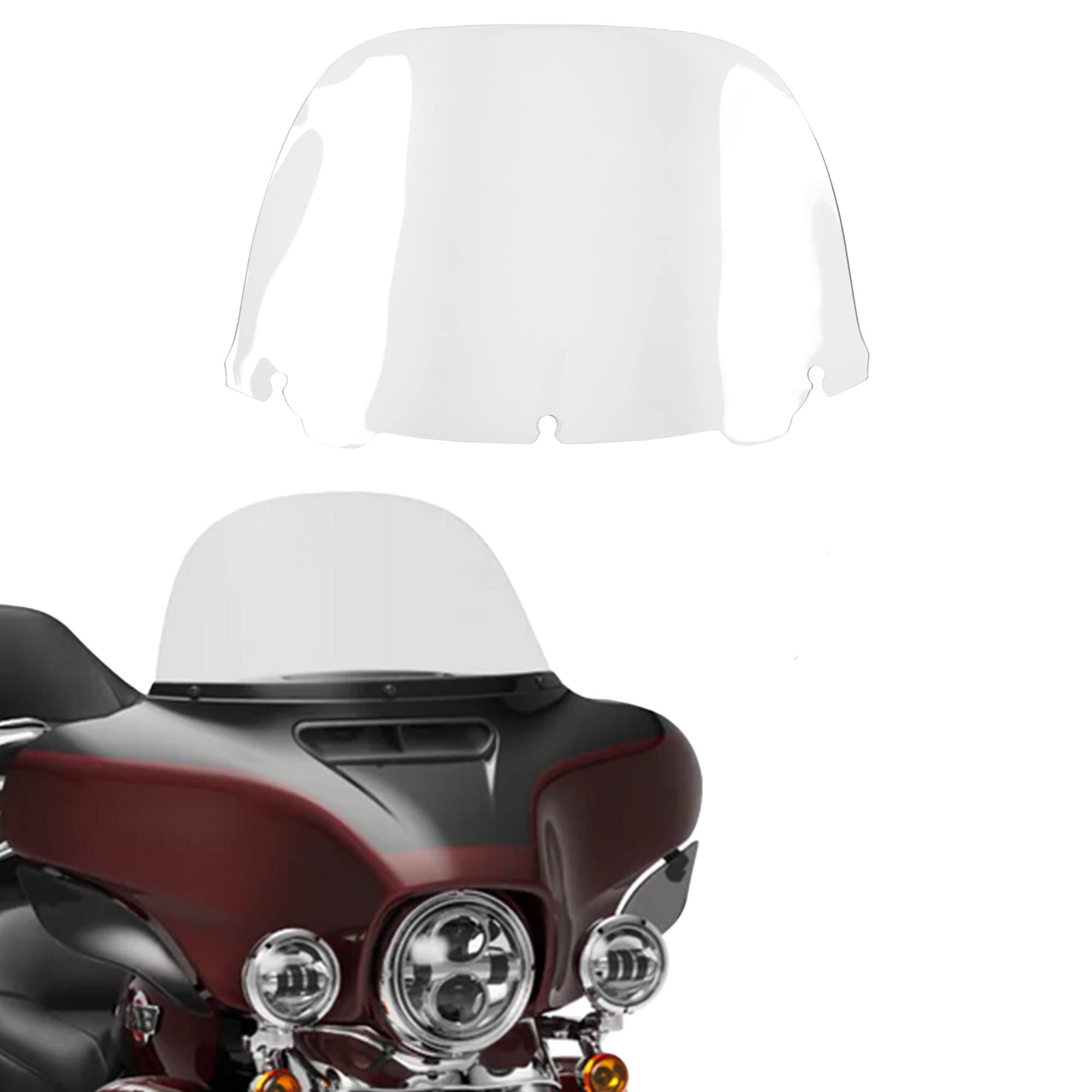 Wynmoto 13 Clear Windshield Windscreen Compatible For 2014-2021 Harley Davidson Touring Street Glide/Electra Glide/Tri Glide Flht Flhx Flhtcu Flhtc Flhx Flhtk Tri Glide 14-21