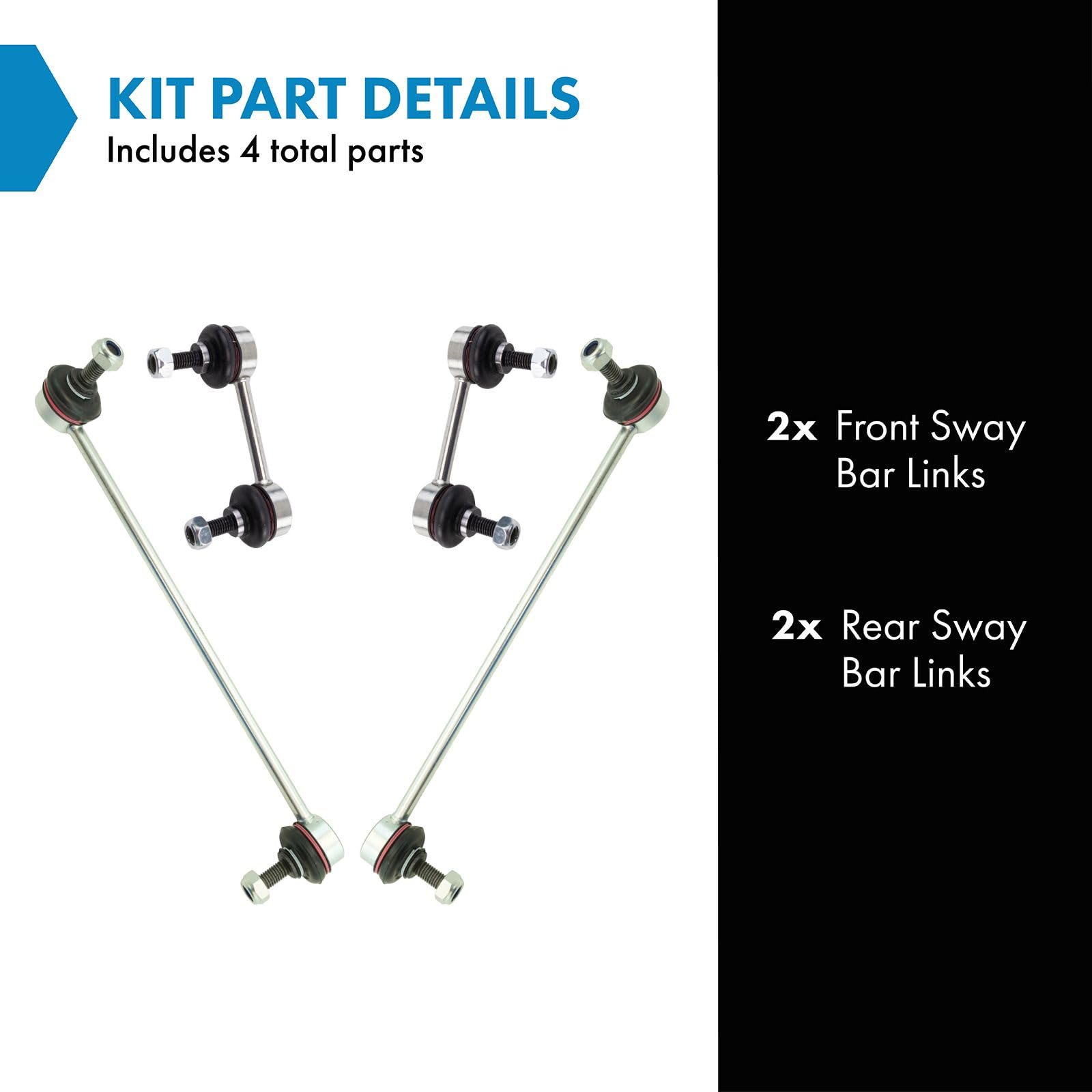 Trq Sway Bar Stabilizer Link Set Compatible With 2004-2010 Bmw X3