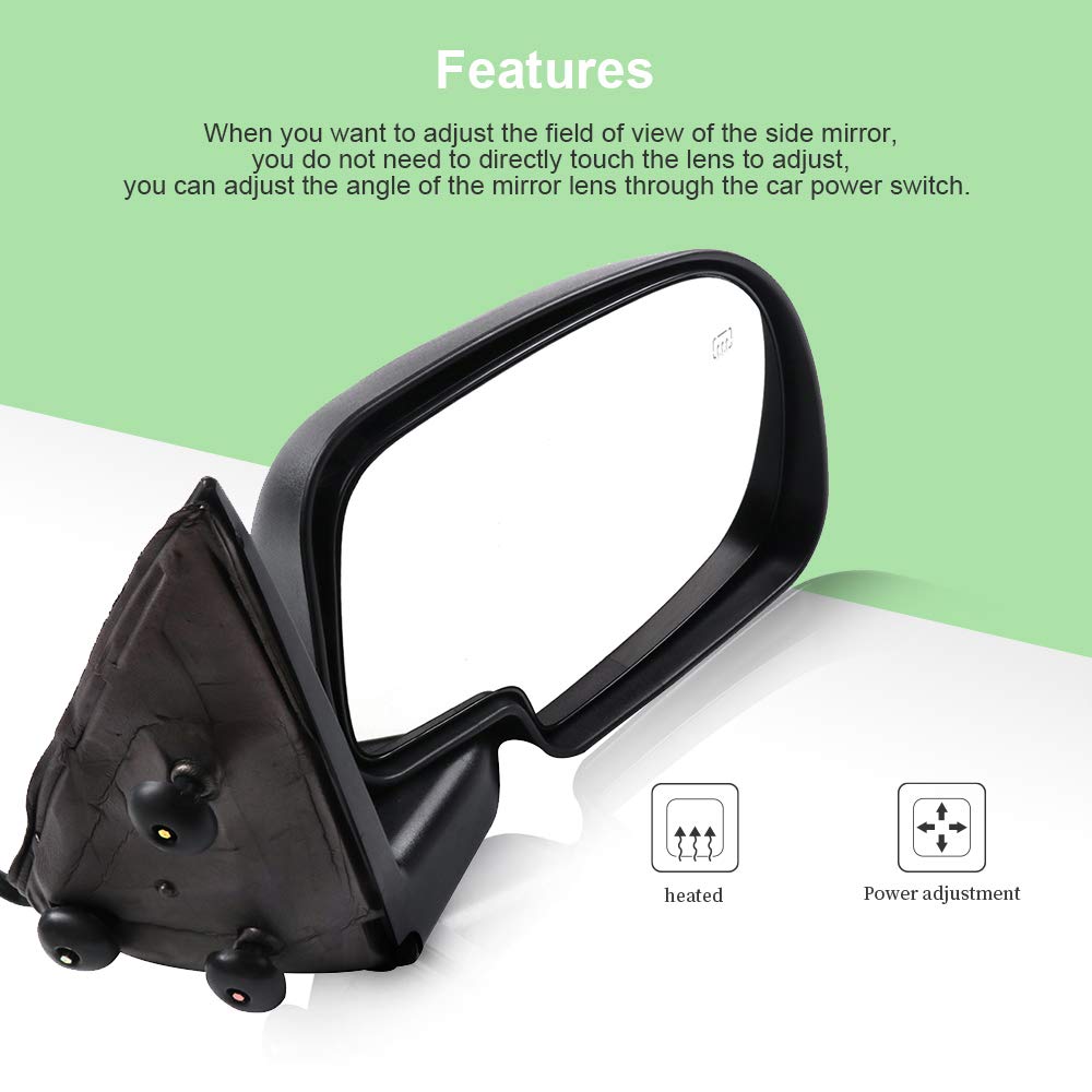 Scitoo Right Passenger Side View Mirror Fits For 1999-2002 For Chevy Silverado 1500 2500 3500 For Gmc Sierra 1500 2500 3500 Chro