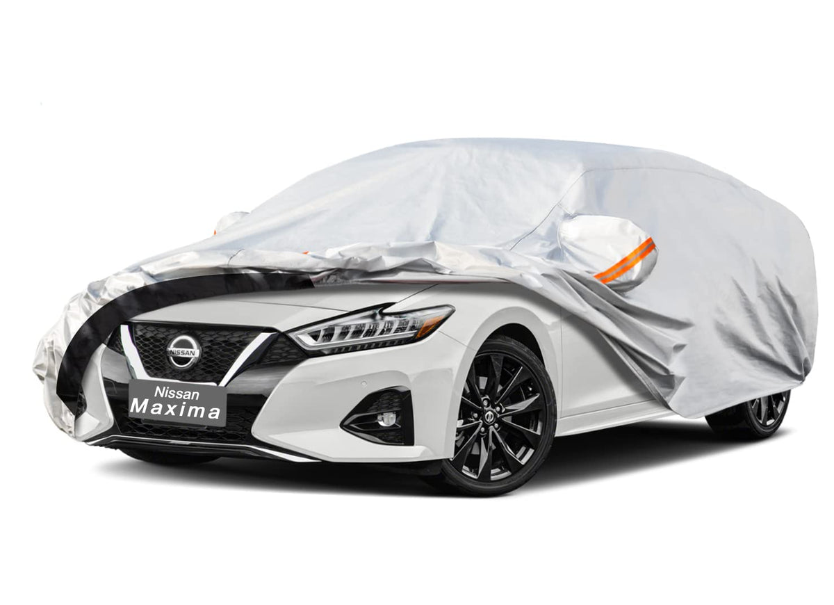 Gunhyi 6 Layers Car Cover Custom Fit Nissan Maxima (1988-2025) Waterproof All Weather, Heavy Duty Outdoor Snow Sun Rain Uv Prote