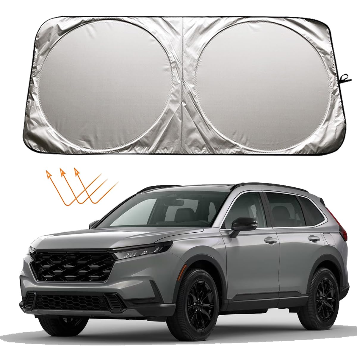 XHRING Car Windshield Sun Shade Sunshade for Honda CRV/CR-V 1995-2022 Civic Sedan 2016-2021/Hatchback 2017-2021/Coupe 2016-2022 