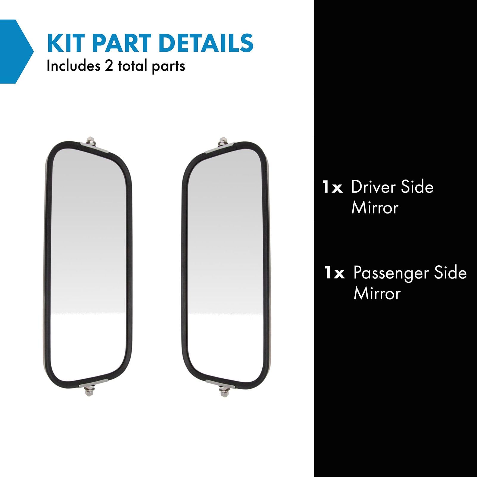 Trq Mirror Set Compatible With Heavy Duty Trucks