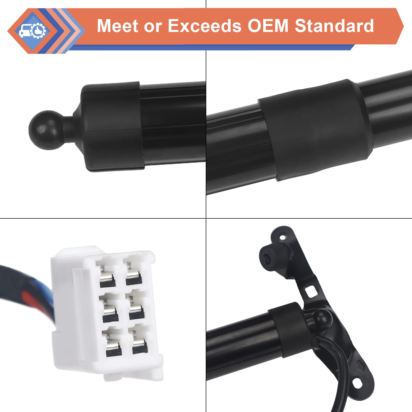 ZONFANT Electric Liftgate Actuator Set, 2Pcs Rear Tailgate Shocks for 2013-2018 Toyota RAV4, Replace #6891009010, Black