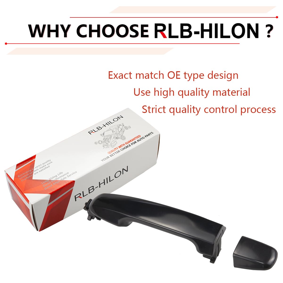 RLB-HILON Exterior Door Handle Compatible with Toyota Camry 2012 2013 2014 2015 2016 2017 Year, for Front Right Passenger Side D