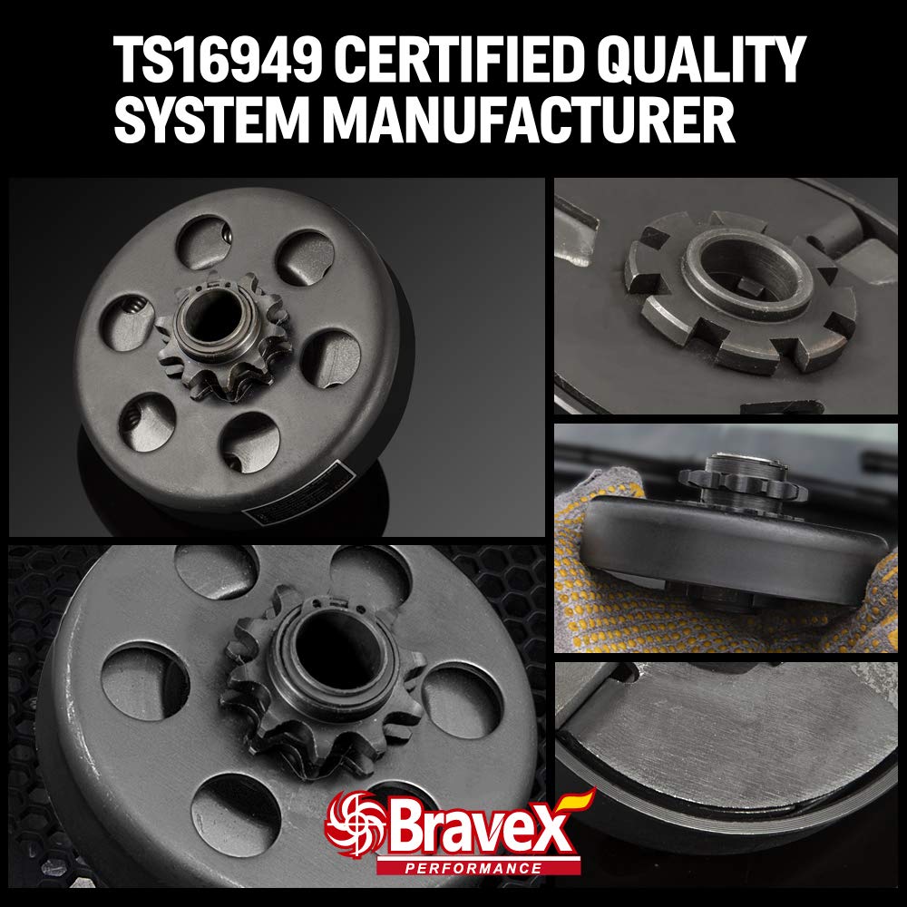 Motovecor Centrifugal Clutch Go Kart Clutch Predator Engine Clutch Baja Mini Bike 3/4 Inch Bore 10 Tooth 10T For #40/41/420 Chain 6.5Hp - Upgrade