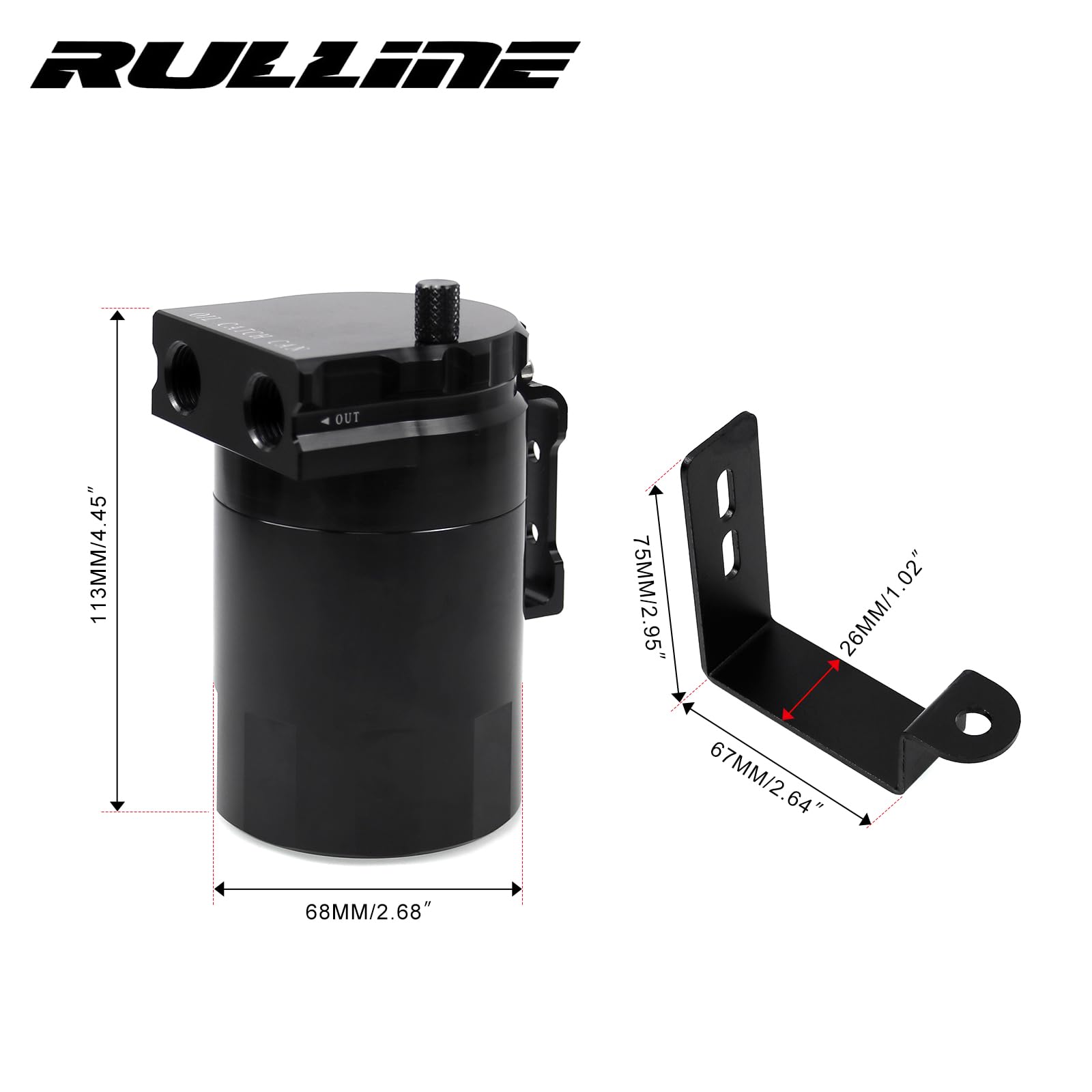 RULLINE Oil Catch Can Compatible with 2014-2018 Chevy Silverado 1500 GMC Sierra 1500 2015-2020 Chevy Tahoe Suburban GMC Yukon