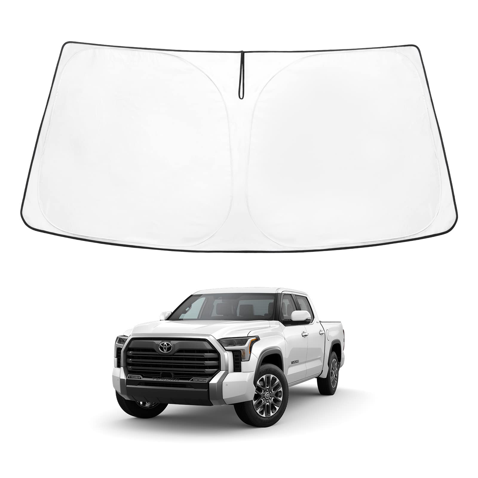 Proadsy 2025 Upgrade Windshield Sun Shade Custom Fit Toyota Sequoia 2023-2025/ Toyota Tundra 2022-2025 Limited SR5 Platinum TRD 