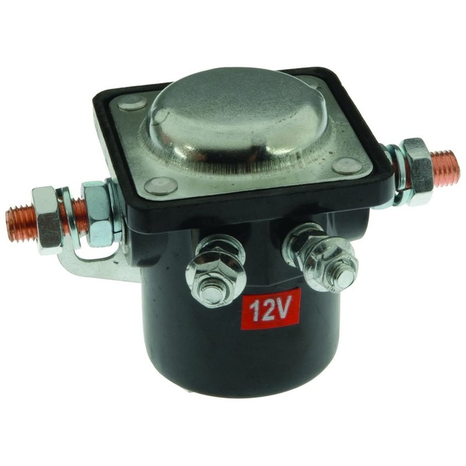 New 12V Starter Solenoid Compatible With 1978-92 OMC, 1970-77 Mercruiser, 1975-85 Pleasurecraft, 4-Terminal SAE Threads 984628 9