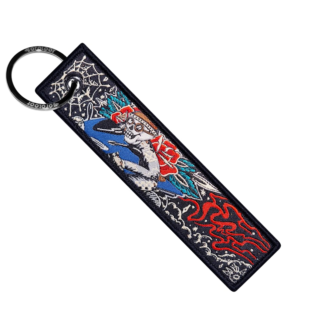 Motoloot Keychain For Motorcycles, Scooters, Cars And Gifts (Skull Cap Rider)