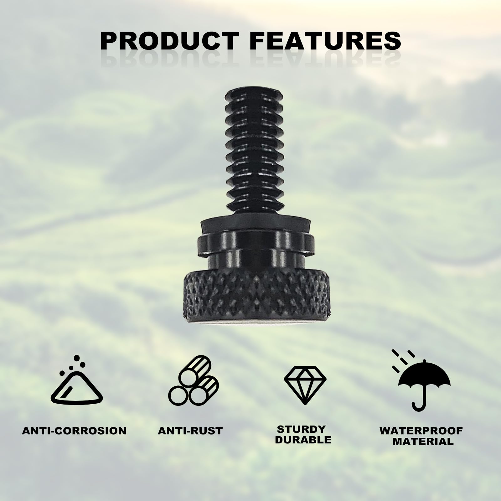 Motorcycle Modification Parts For Harley Davidson Steel Seat Screw Seat Screw Aluminum Alloy Screw For Seat(Black)