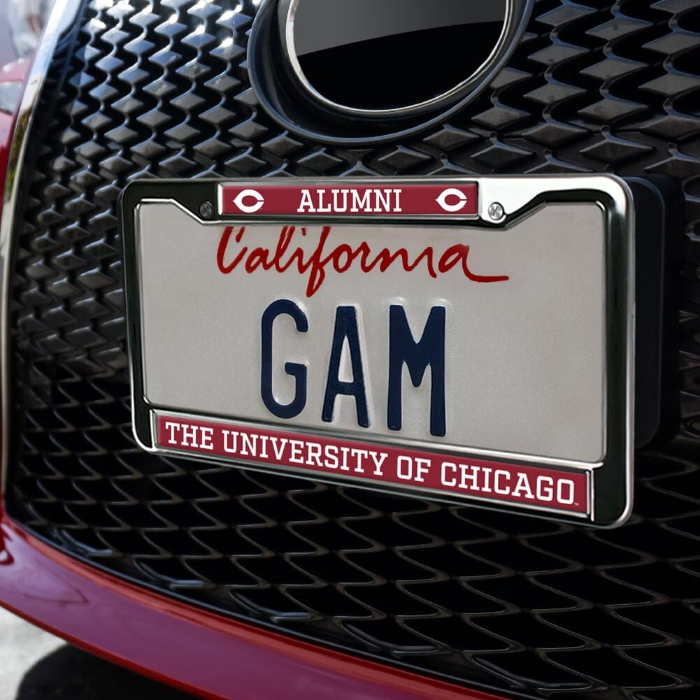 University of Chicago Alumni Full Size Standard License Plate Metal Frame