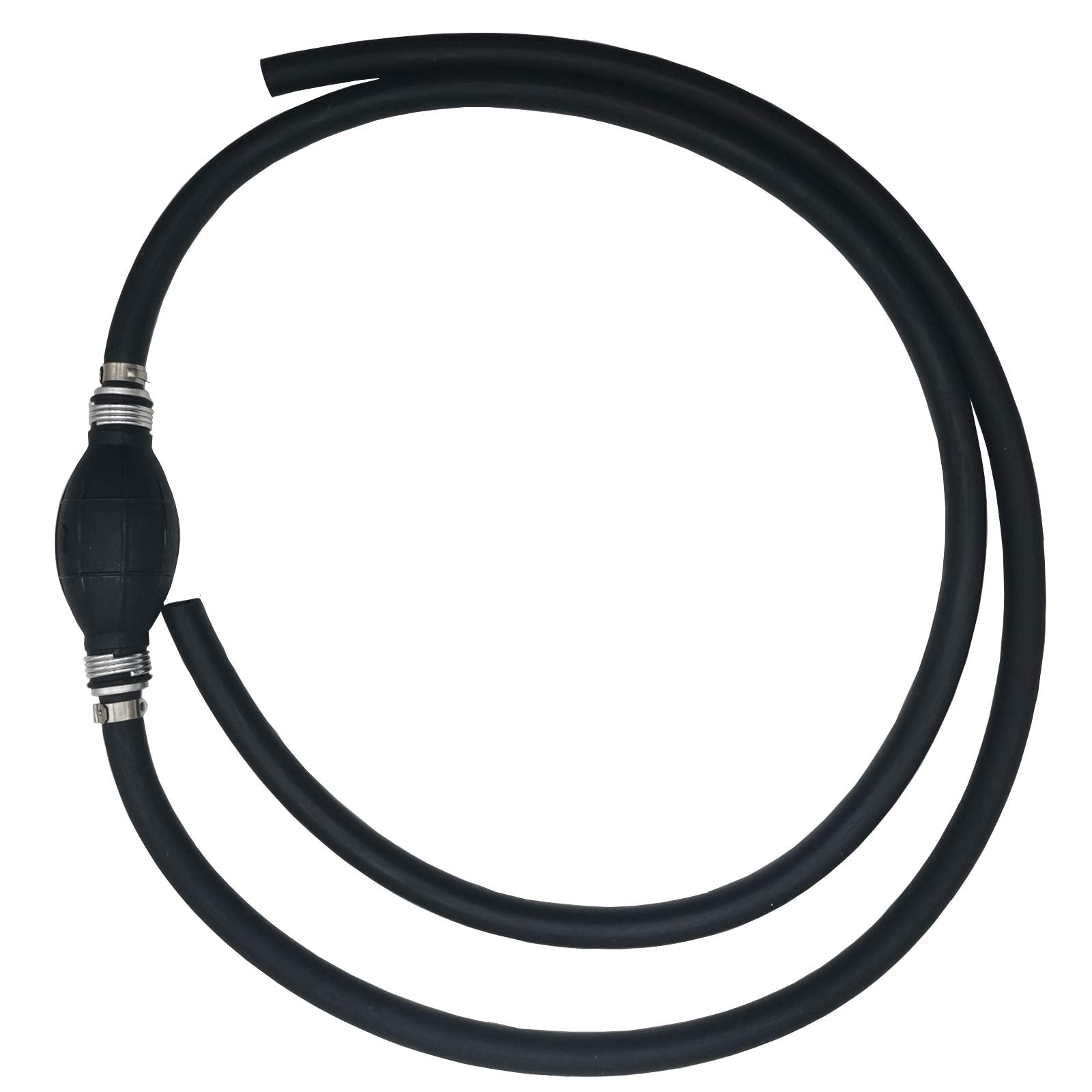 Tihood 6Ft Fuel Line Assembly 3/8'' Inner Dia 5/8'' Outer Dia Hose Line Marine Outboard Boat Motor Rvs Fuel Assembly With Primer