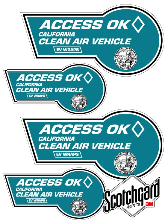 California Hov Stickers 3M Paint Protection Film - 2025, 2024, 2023, And 2022 (For Teal, Red, Green, And Yellow Stickers)