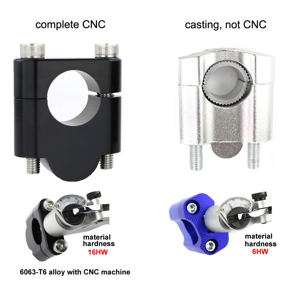 Xitomer 7/8' '(22Mm) Aftermarket Motorcycle Handlebar Risers With Clamps Atv Dirt Bike, Fit For Grom Msx125 / Crf 250L, Klr650,