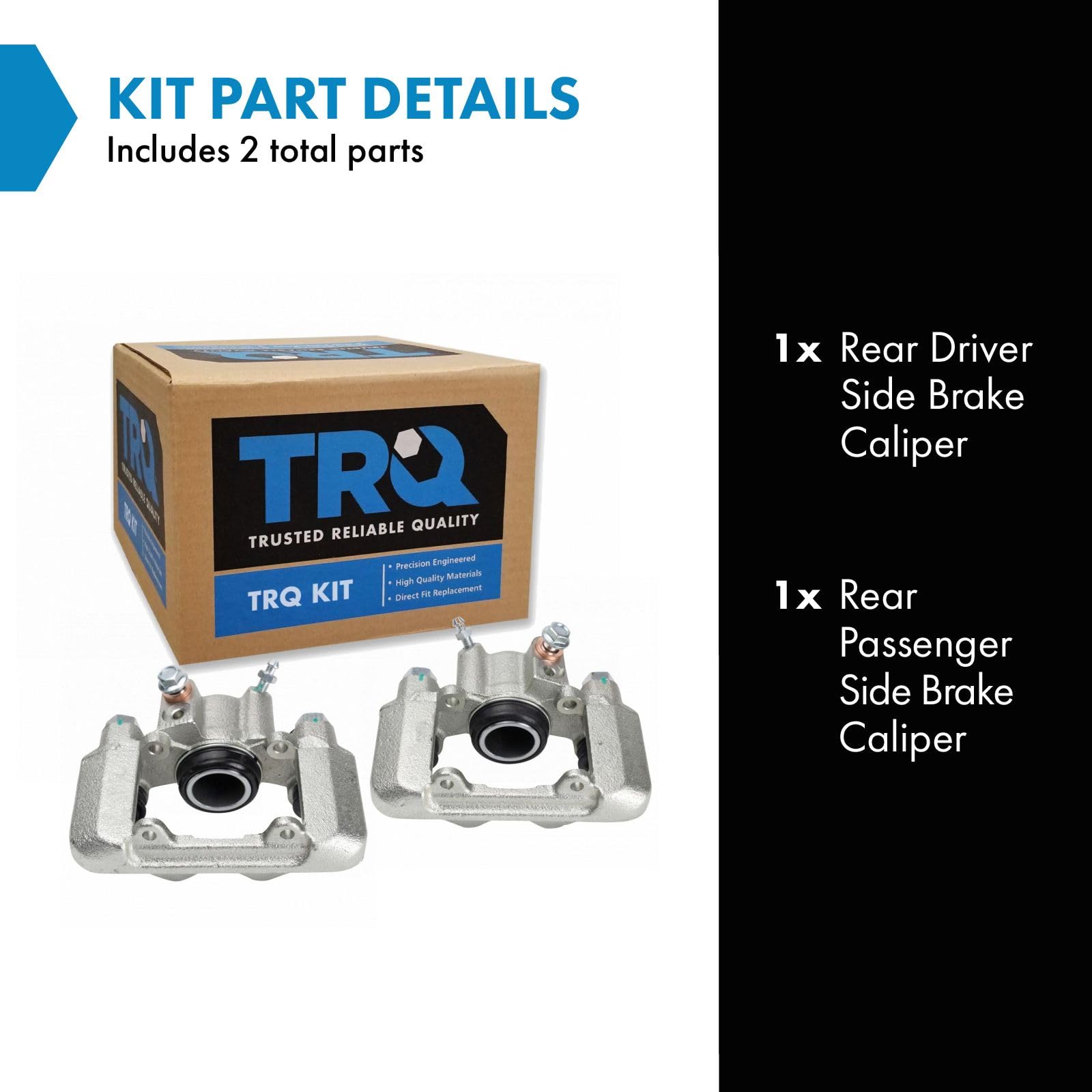 Trq Rear Brake Caliper Set Compatible With 2003-2006 Pontiac Vibe 2000-2005 Toyota Celica 2005-2006 Corolla 2003-2008 Matrix