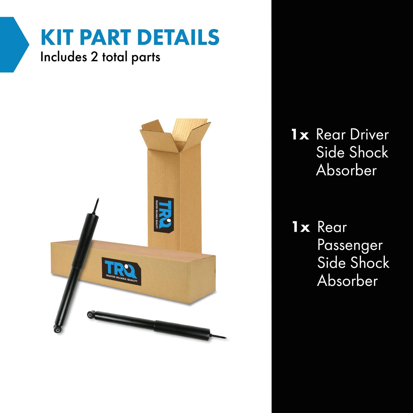 Trq Rear Shock Absorber Set Compatible With 2000-2006 Toyota Tundra