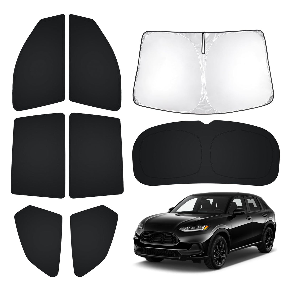 T Tgbros Window Sunshade For Honda Hr-V 2023-2025 Hrv Windshield Side Rear Window Full Set Privacy Car Sun Shades Foldable Block