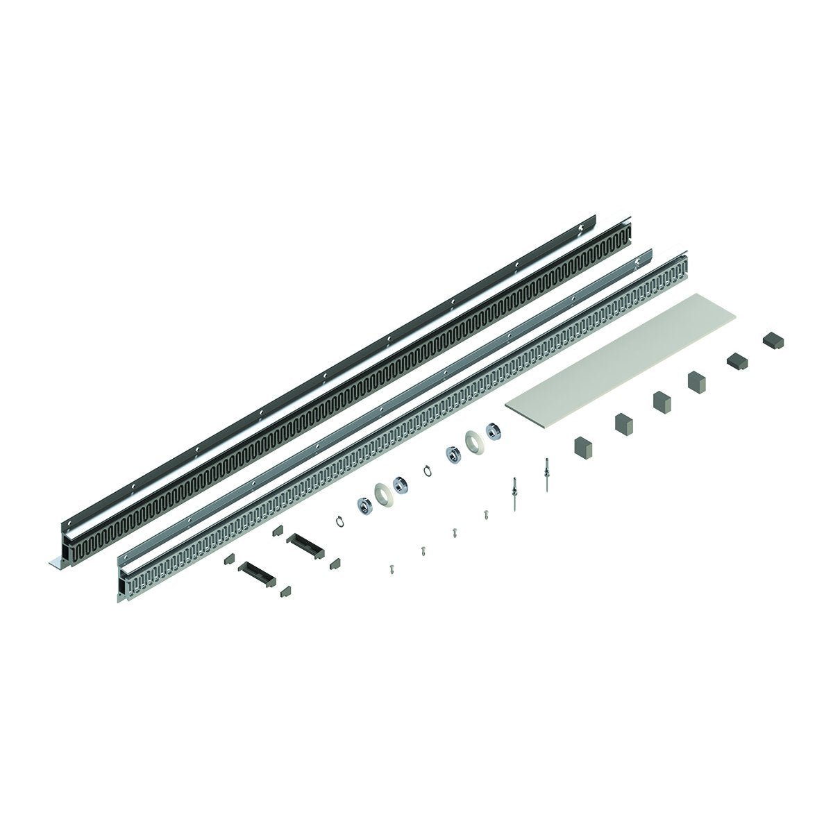 Lippert In-Wall Replacement Dual Rack Repair Kit For Rv Slide-Out Systems With Hook Racks, V-Rollers, Retainers, Rivets, Rack Sh