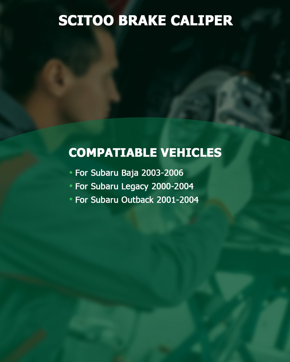 Scitoo 19B2583 19B2582 Rear Left & Right Disc Brake Calipers Assembly W/Bracket For Subaru For Baja 2003-2006,For Subaru For Leg