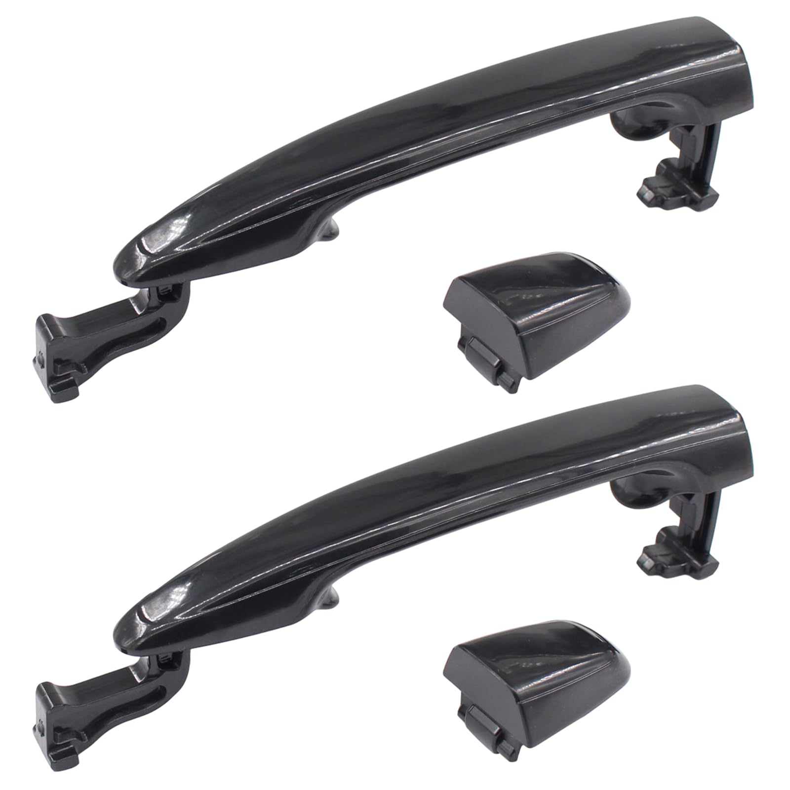 Newyall 2Pcs Black Rear Exterior Sliding Door Handles For Toyota Sienna 2004-2010 Outer Outside Left Driver Or Right Passenger S