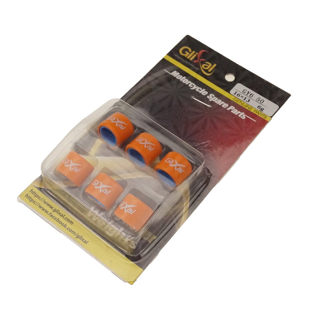 Glixal Atks-04011 16X13Mm High Performance Racing Variator Roller Weights Set 139Qmb Gy6 50Cc - 100Cc Scooter Moped Atv (6 Gram)