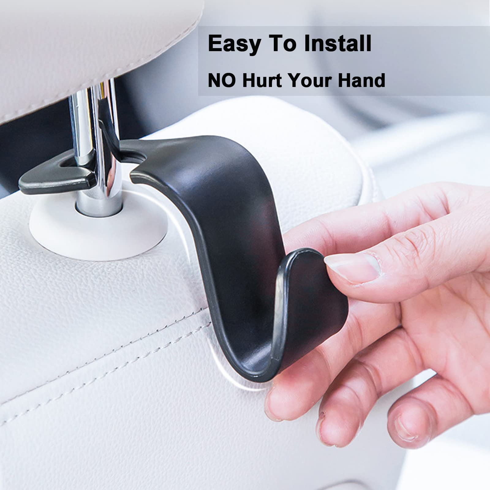 Vtechology Car Seat Headrest Hook,8Pack Car Headrest Bag Hooks Seat Headrest Hooks Backseat Headrest Hangers Storage For Purses,