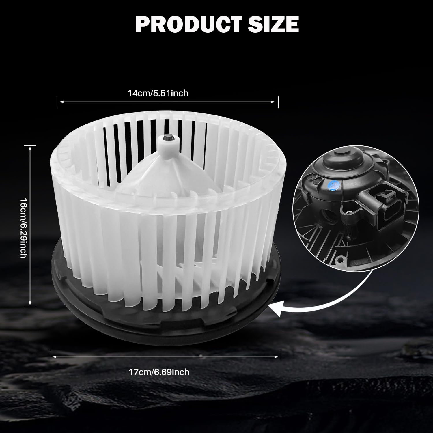 Aspligo 700164 Front Ac Heater Blower Motor Fit For Cadillac Escalade 2007-2014, For Chevy Avalanche 2007-2013, Silverado 1500 2