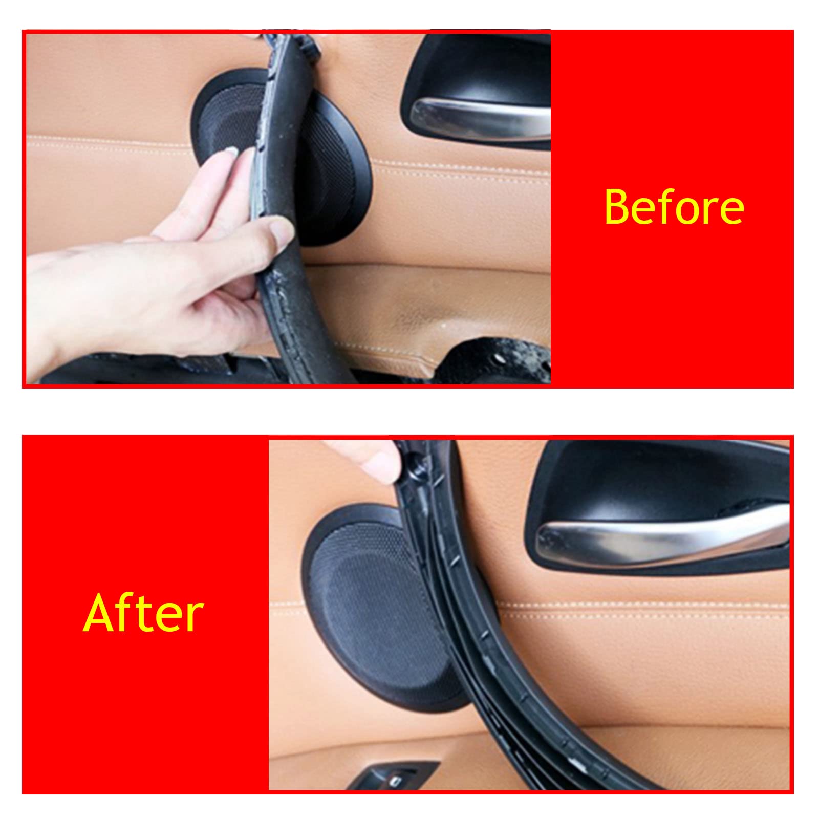 Shsbscar E90 Left Side Door Pull Replacement, Fit For Bmw E90 E91 320 323 325 328 330 335 3 Series, Door Handle Replacement Kit,Outer Cover+Left Rear Passenger Side Door Clasp Handle