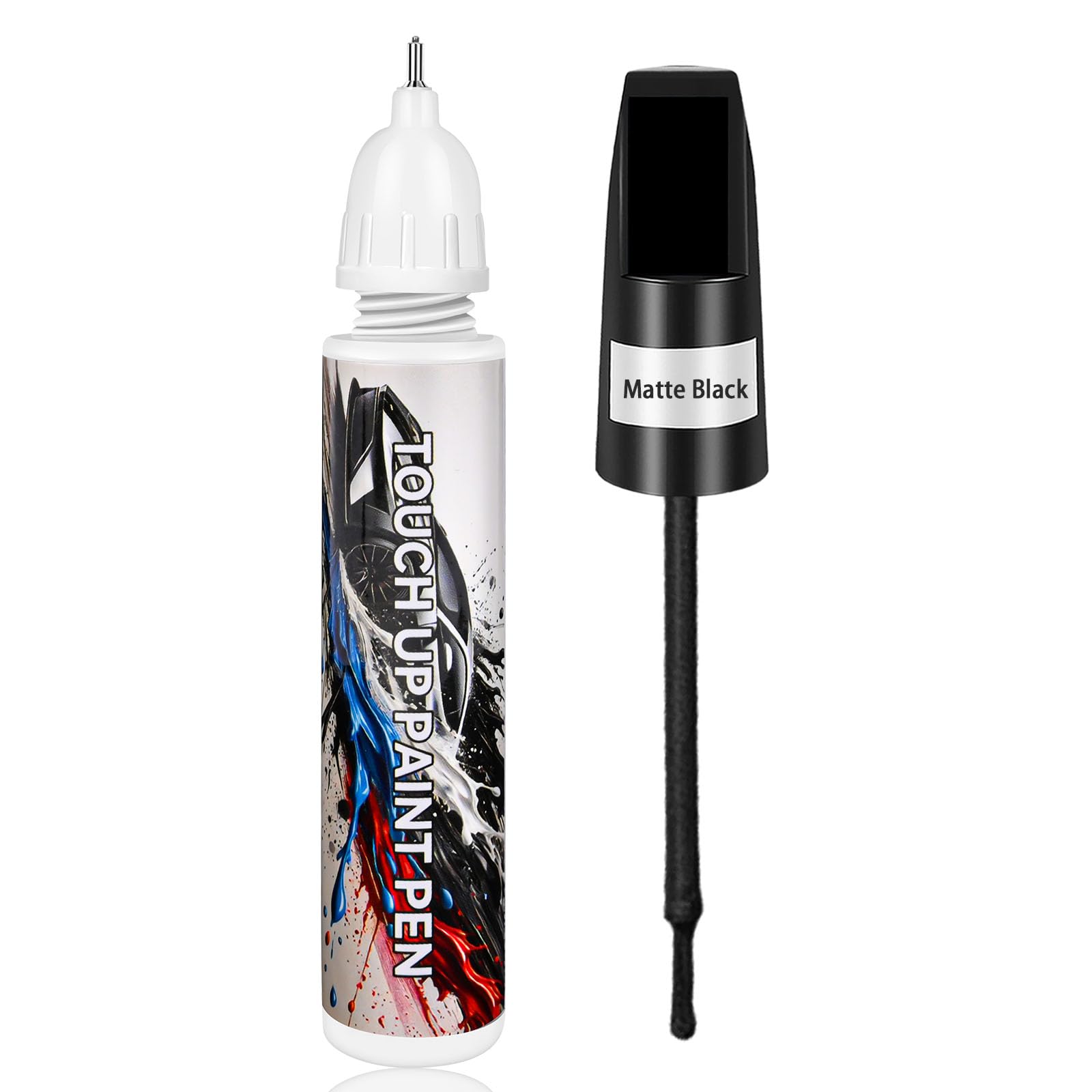 Matte Black Touch Up Paint for Cars, Car Paint Scratch Repair, Auto Paint Repair Pen, Professional Automotive Scratch Remover, C