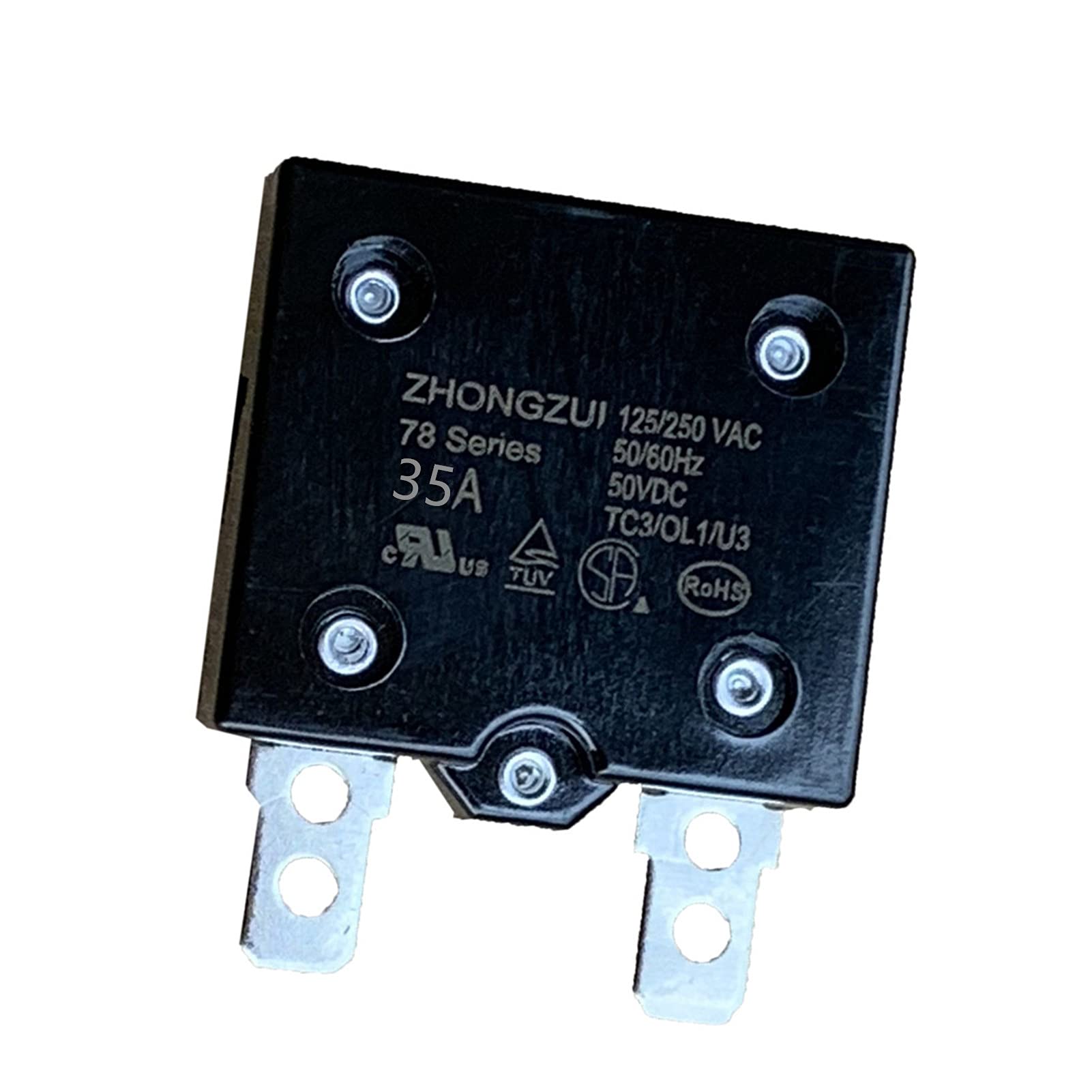 weelye 1Pcs 35A 125/250Vac 50Vdc Automatic Reset Relay Thermal Switch Circuit Breaker Current Overload Protector for Children Ri