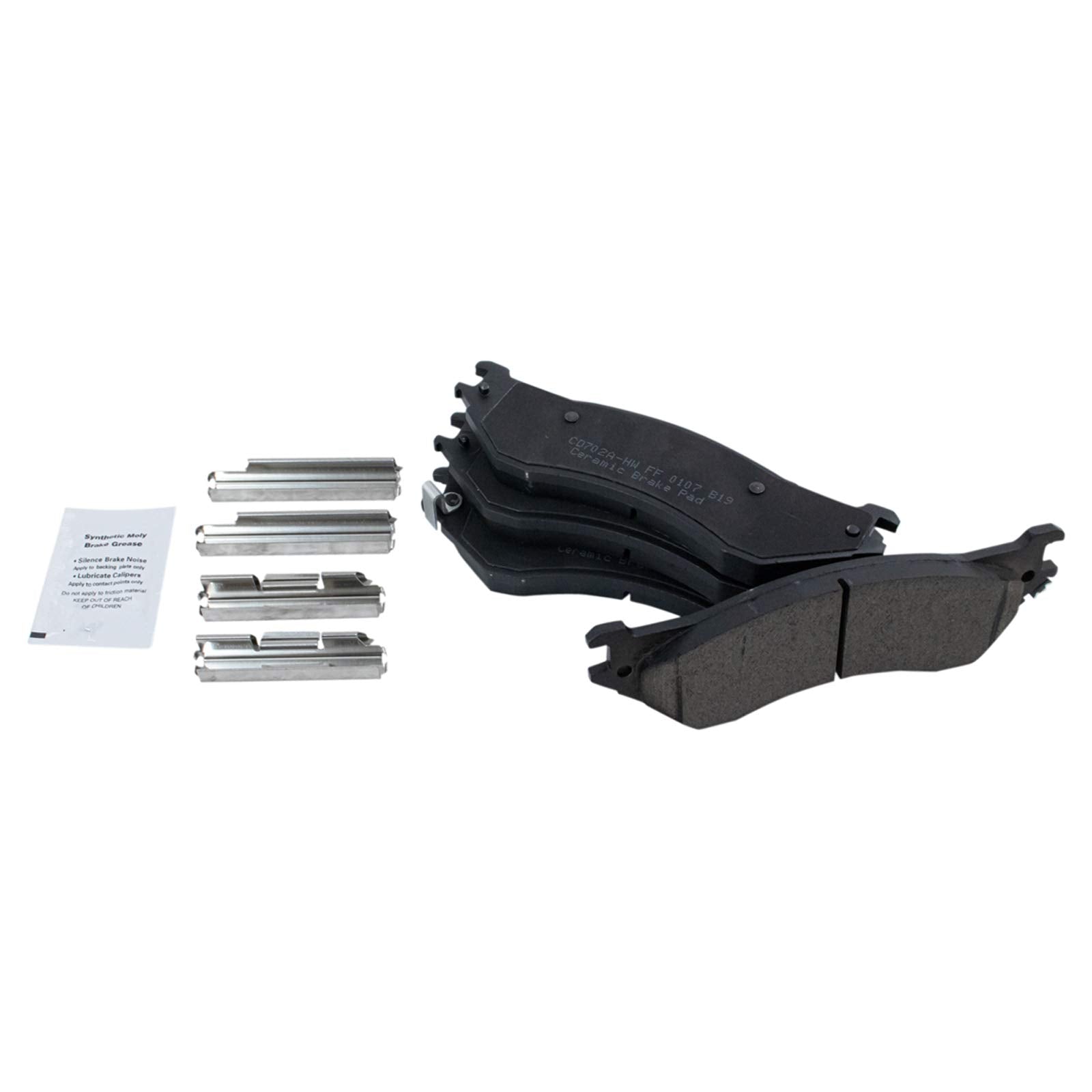 Trq Rear Brake Pad & Rotor Kit Ceramic Compatible With 2007-2008 Dodge Ram 1500