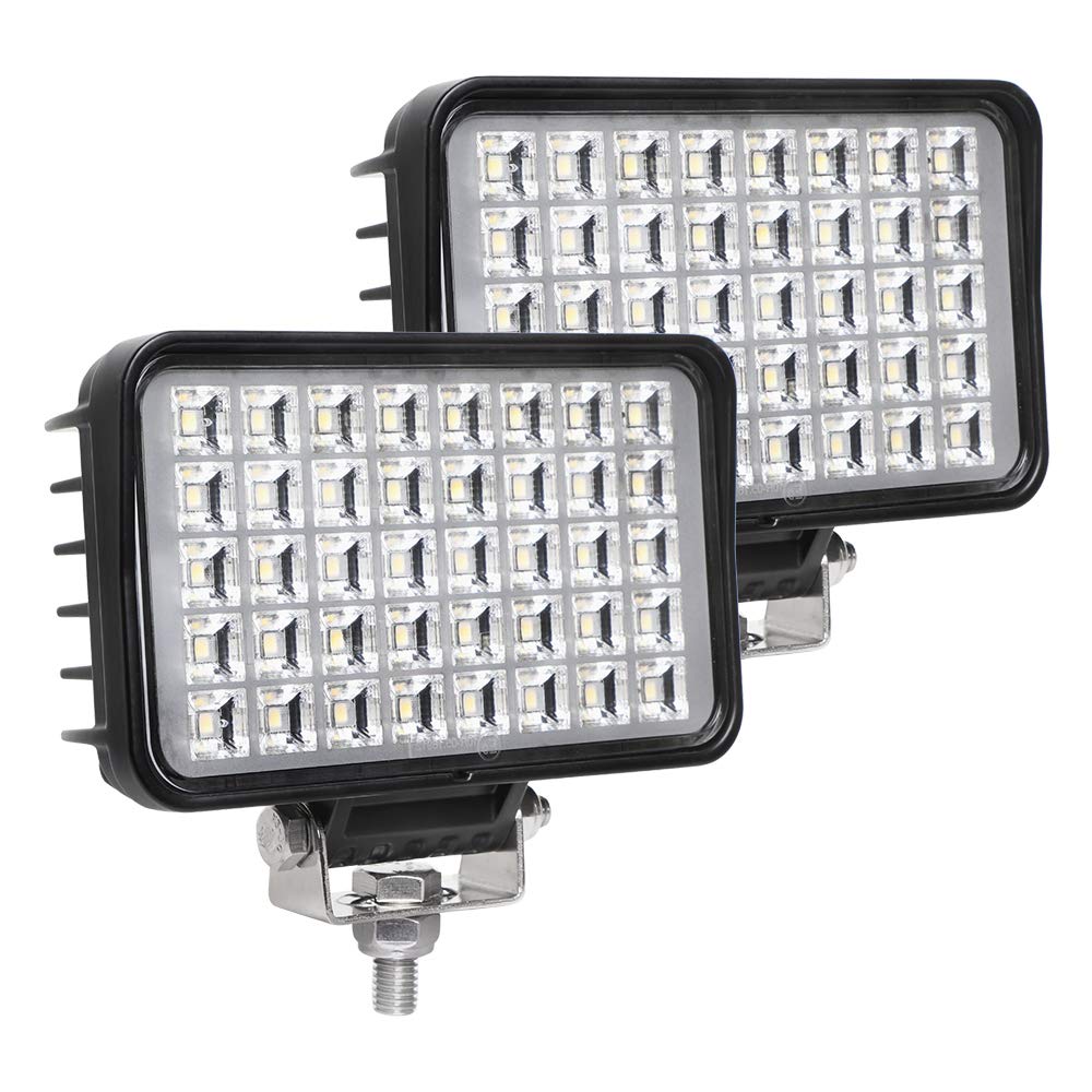 Exzeit 6 Inch Led Work Light For Truck, Jeep, Tractor, Suv, Atv, 80W 6800Lumens Flood Light, 12/24V
