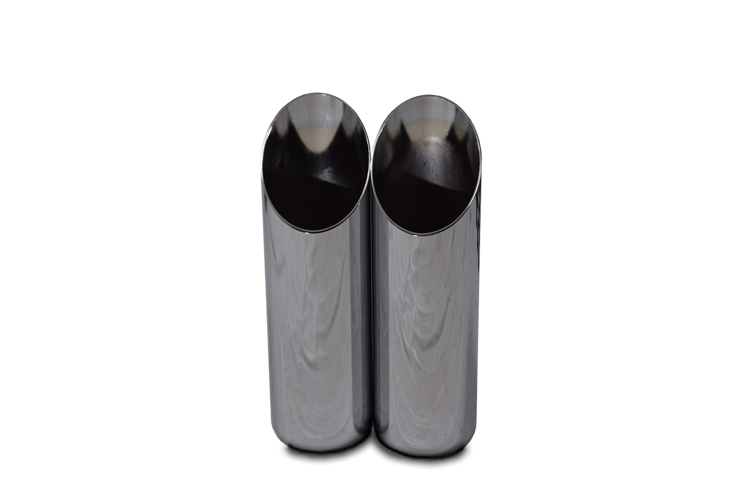 Truck Exhaust Kits - Shop Line Dual Exhaust Sytem 2.5 Inch Aluminized Pipe Stainless Flow Ii Muffler Chrome Tips With Side Exit Adapters