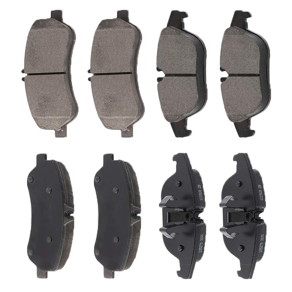 Cciyu D1406 D1341 Front & Rear Professional Ceramic Brake Pads Set Fit For 2013-2015 For Mercedes-Benz Glk250,2010-2015 For Merc