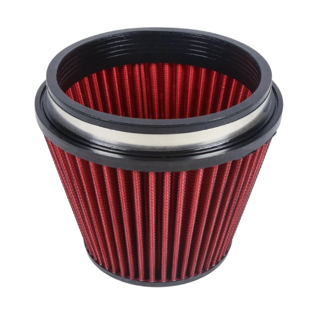 Kyostar 6 Inch (152Mm) Neck High Flow Inlet Cold Air Intake Cone Replacement Dry Air Filter Red