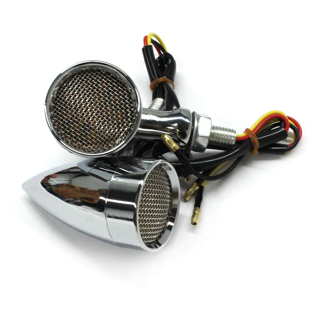 Miss Moly Chrome Motorcycle Led Turn Signals Amber Light Brake Running Tail Light Bullet