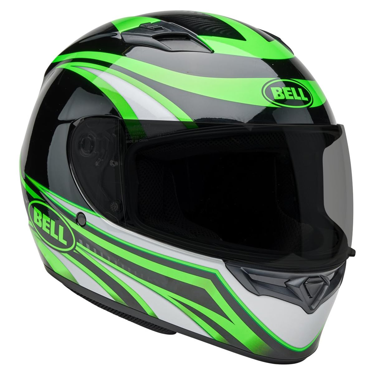 Bell Qualifier Full-Face Motorcycle Helmet (Gloss Conduit Black/Kryptonite - 2X-Large)