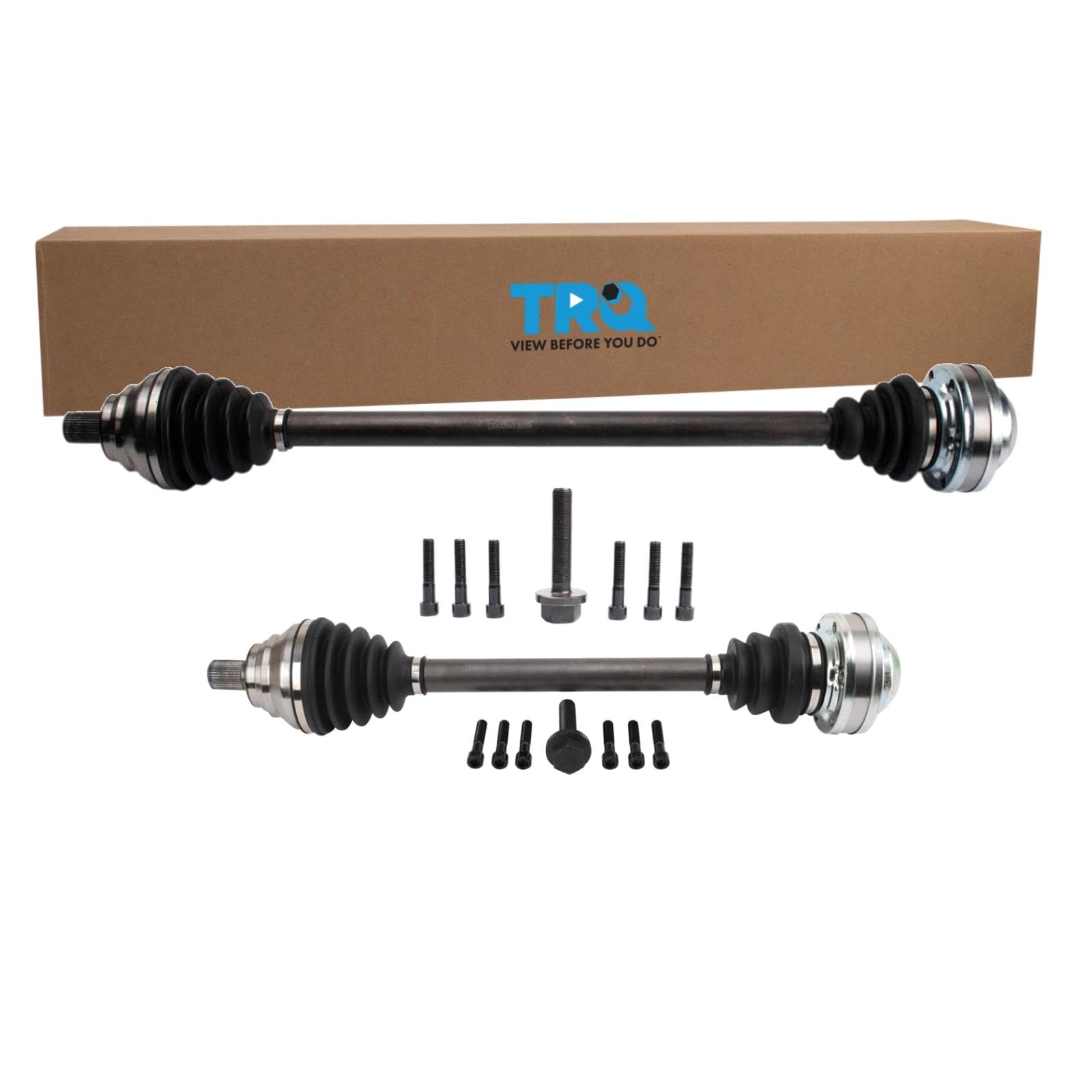 TRQ Front CV Axle Shaft Assembly Set Driver & Passenger Side Compatible with 2006-2013 Audi A3 2010 A3 Quattro 2009-2010 Volkswa