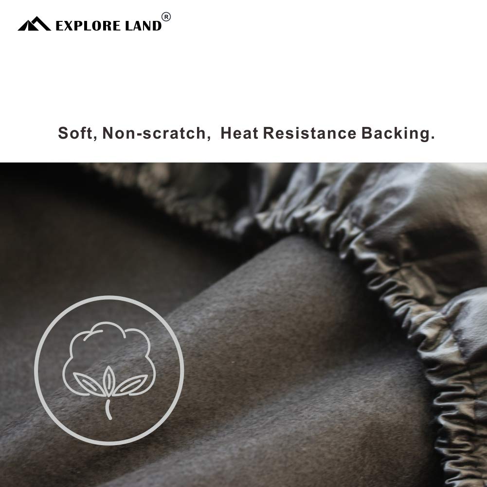 Explore Land 24-25.75 Inch Spare Tire Cover Fit Trailer, Rv, Suv, Truck, Tough Tire Wheel Soft Cover, Black (Fits Entire Wheel Size 24-25.75 Inch)