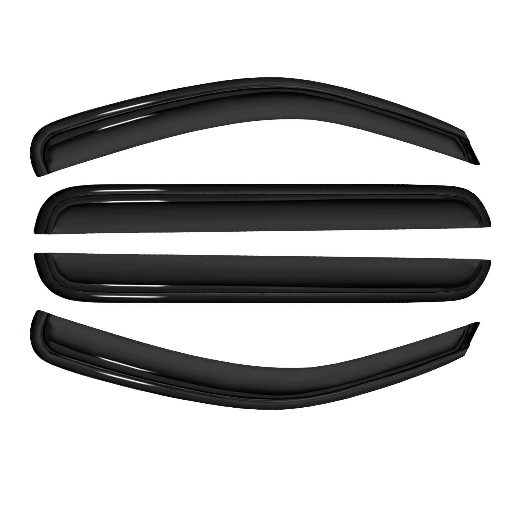 Gldifa 4Pc Sun Rain Guards Window Visor Wind Deflector Compatible With 05-12 Nissan Pathfinder Smoke