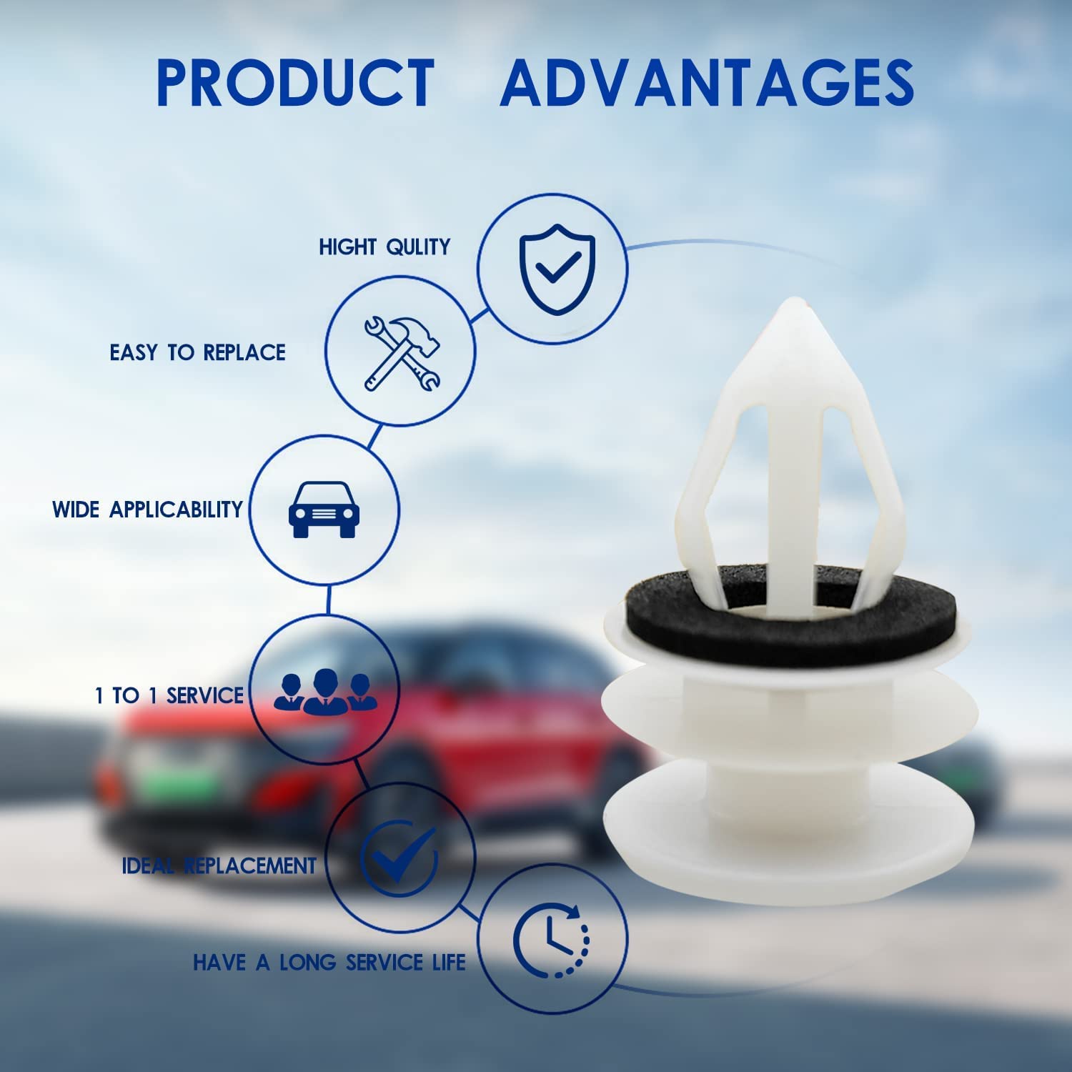 30Pcs Door Trim Panel Retainer Clip, Compatible With Gm Chevrolet Saab Hummer H2 Equinox Camaro Gmc Cadillac Ats Cts Srx 11519031