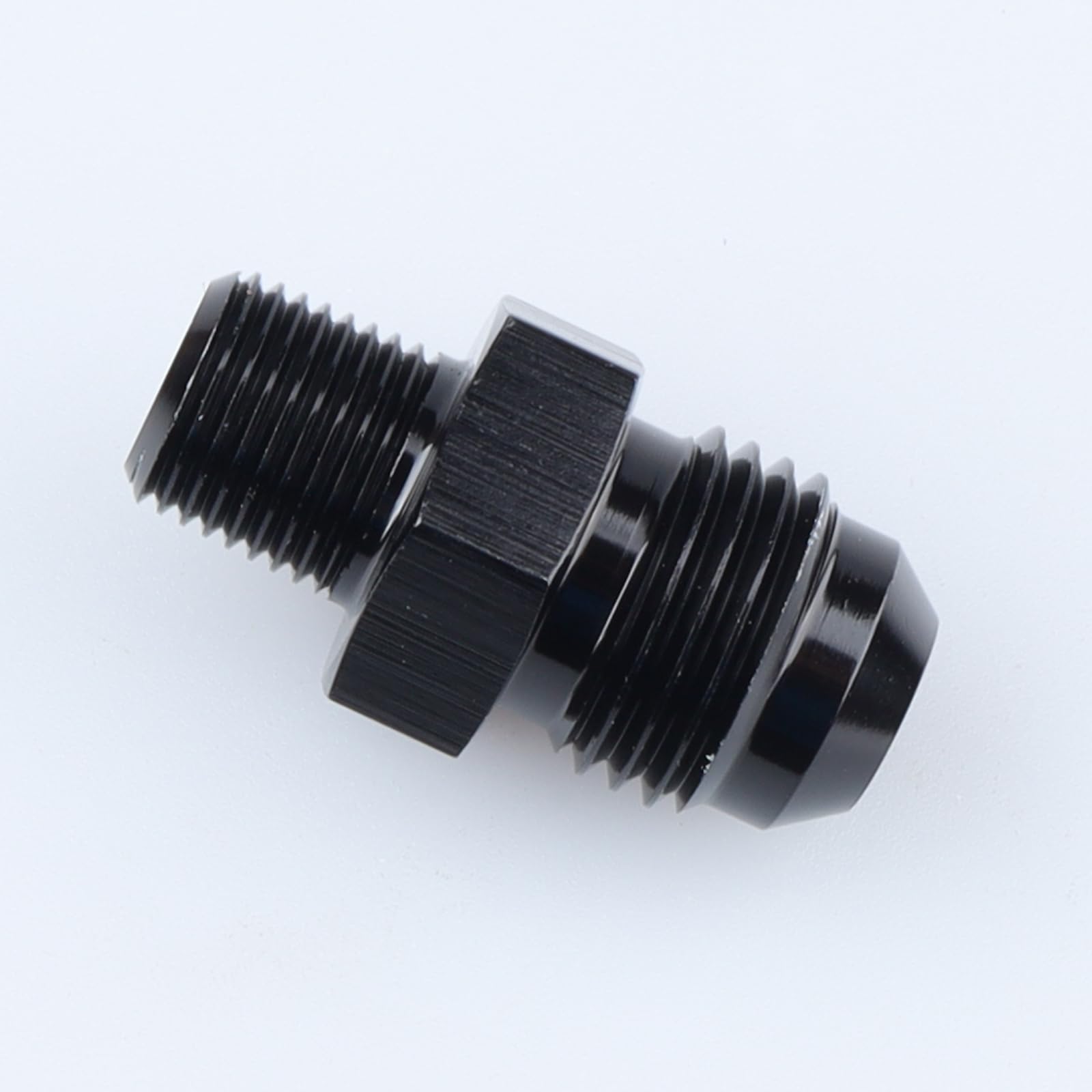 Ac Performance Male 1/8'' Npt To -6 An Flare Adapter Straight Aluminum Black