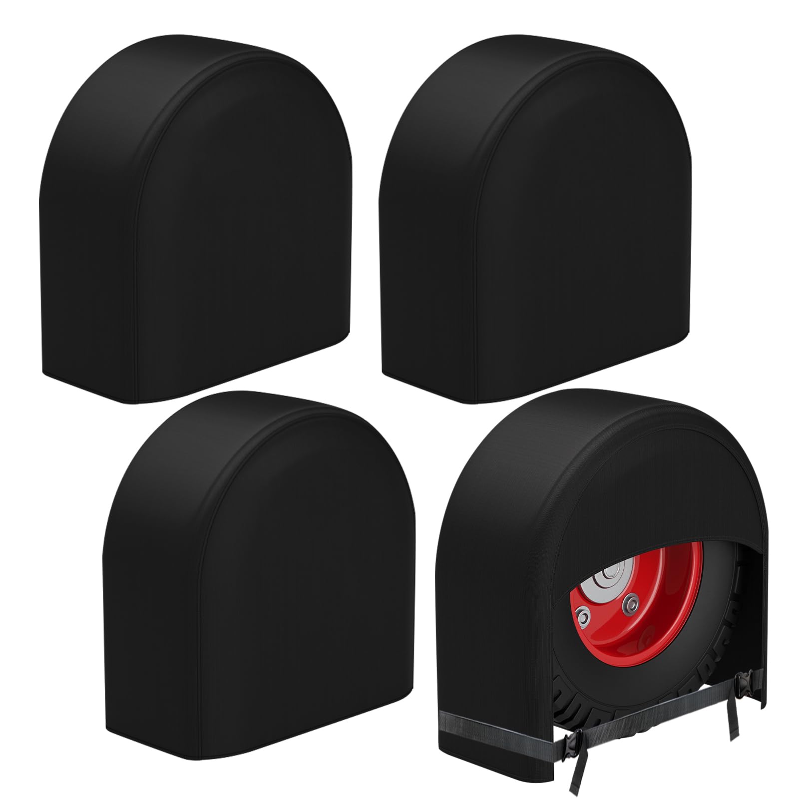 K-Musculo Rv Tire Covers 4-Pack, Waterproof Wheel Covers For Rv Wheel Travel Trailer Camper Truck Suv, Fit 27-29 Inch Tire Diame
