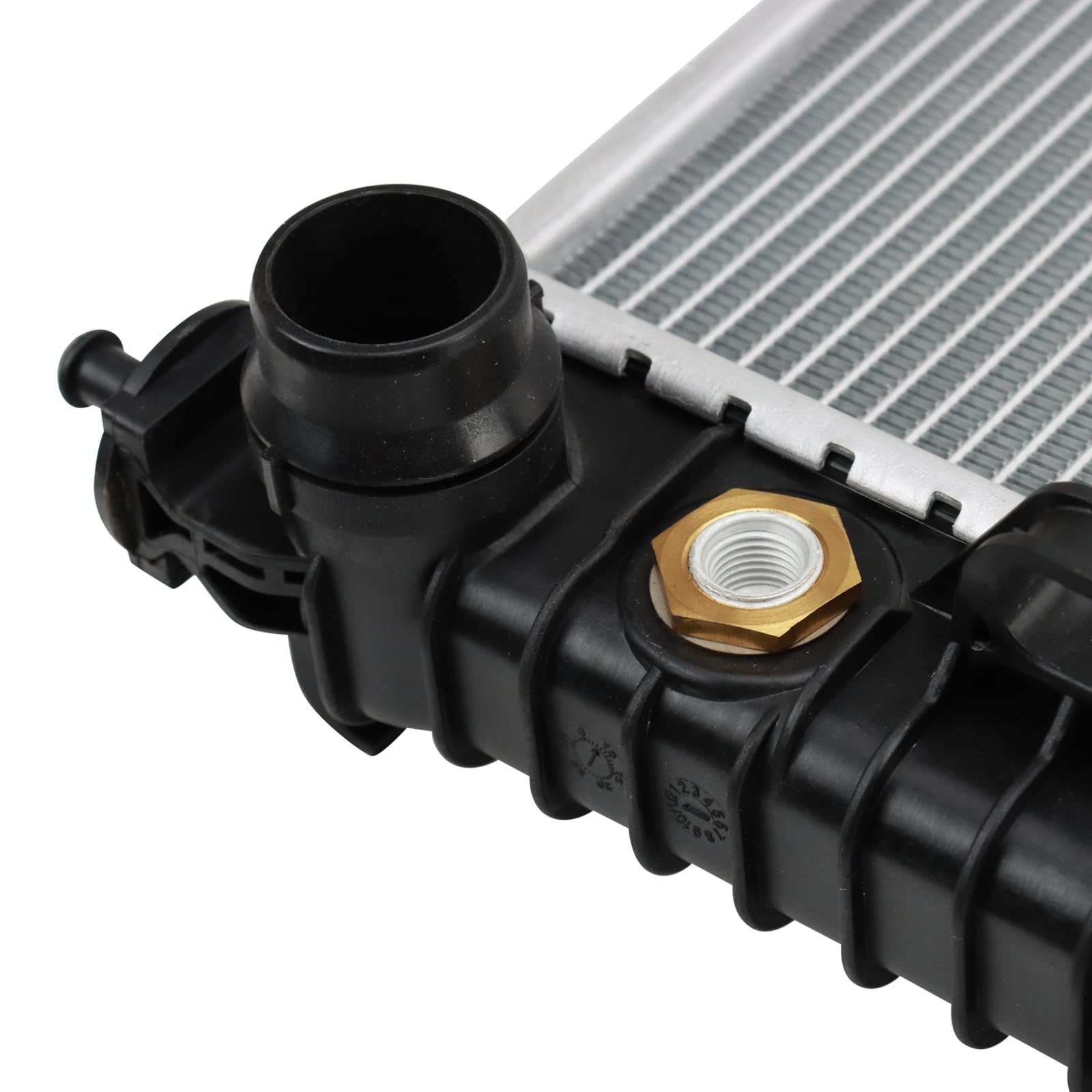 Trq Radiator Assembly Aluminum Core Compatible With 10-15 Lexus Rx350 11-15 Toyota Sienna Cu13116 Cu13206
